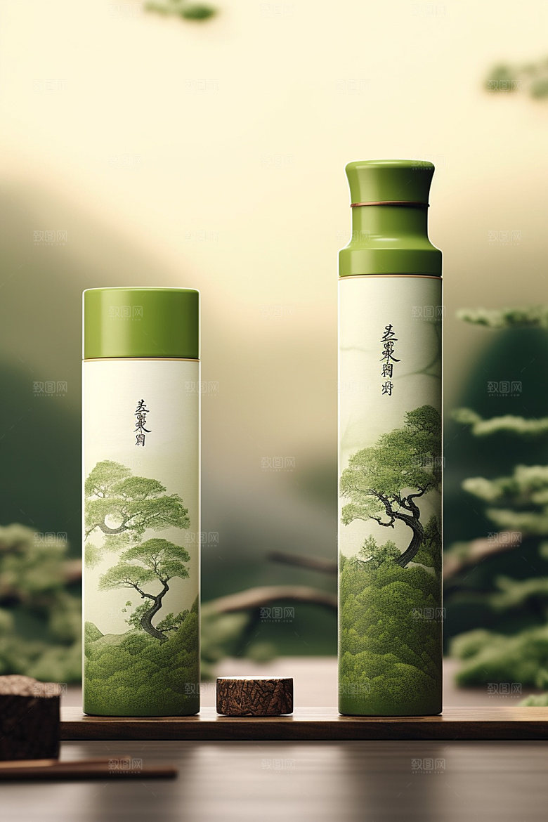 茶叶包装立体中式模型