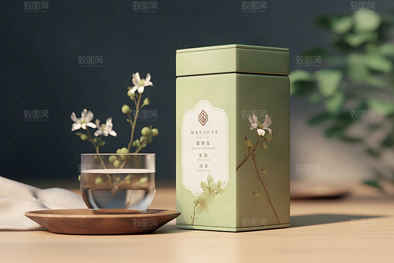 茶叶包装立体中国风模型