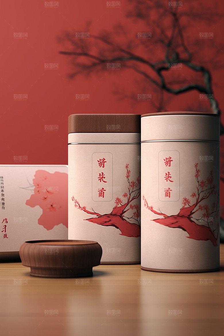 茶叶包装茶叶罐立体模型