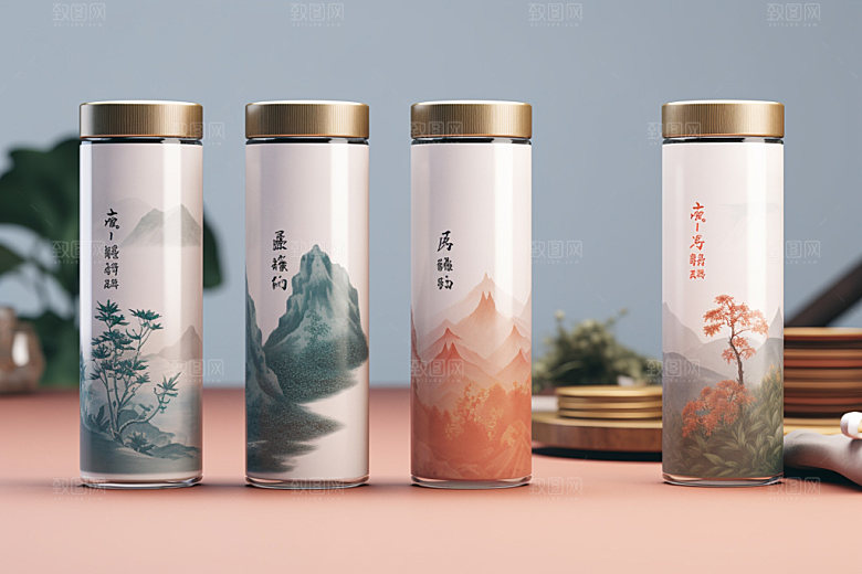 茶叶包装包装设计茶叶罐模型