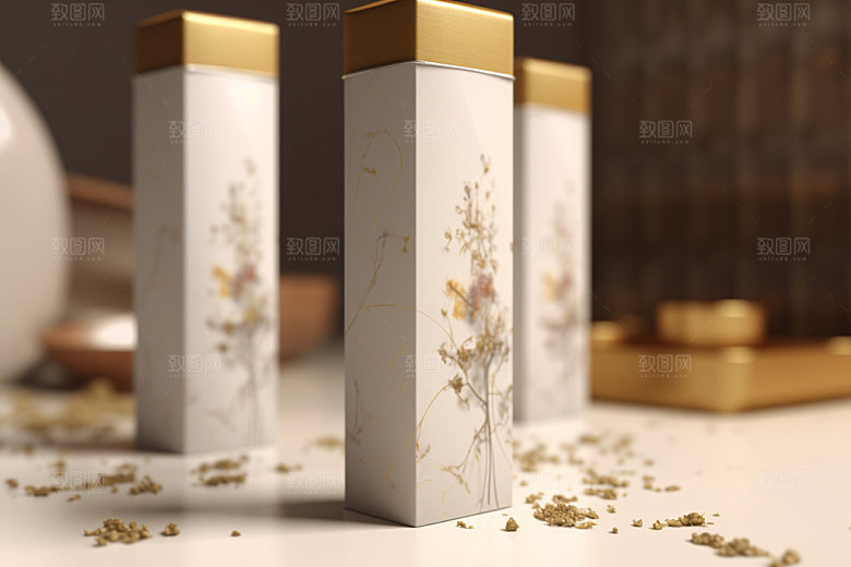茶叶包装传统茶叶罐模型