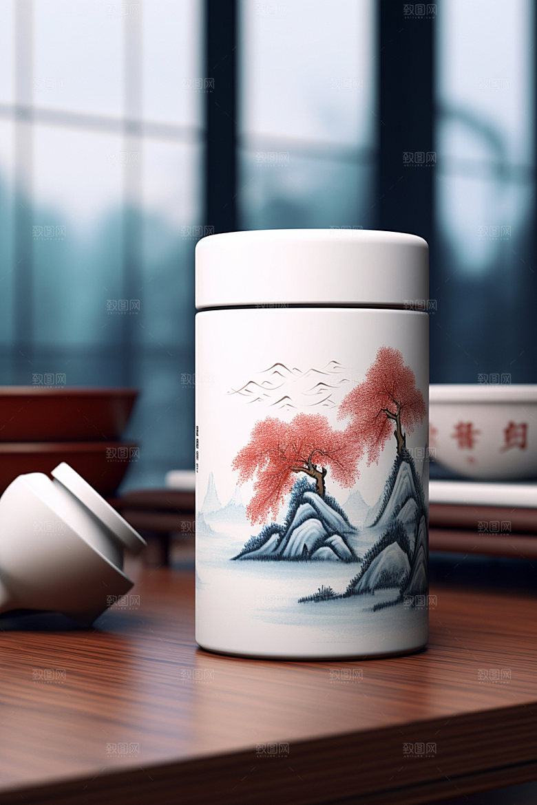 茶叶包装3D中国风模型