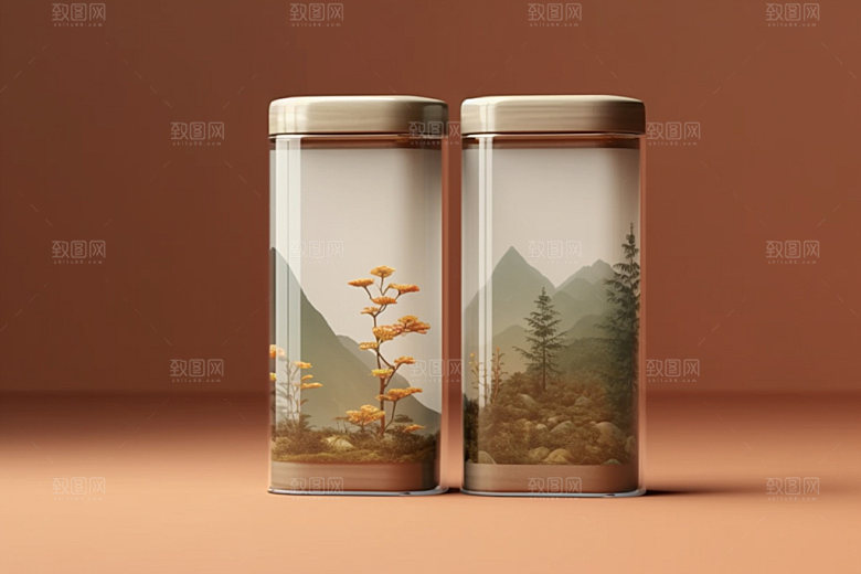 茶叶包装传统中式模型