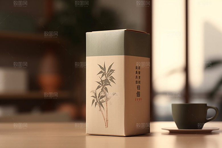 茶叶包装中式中国风模型