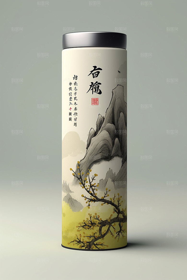 茶叶包装包装设计茶叶罐模型
