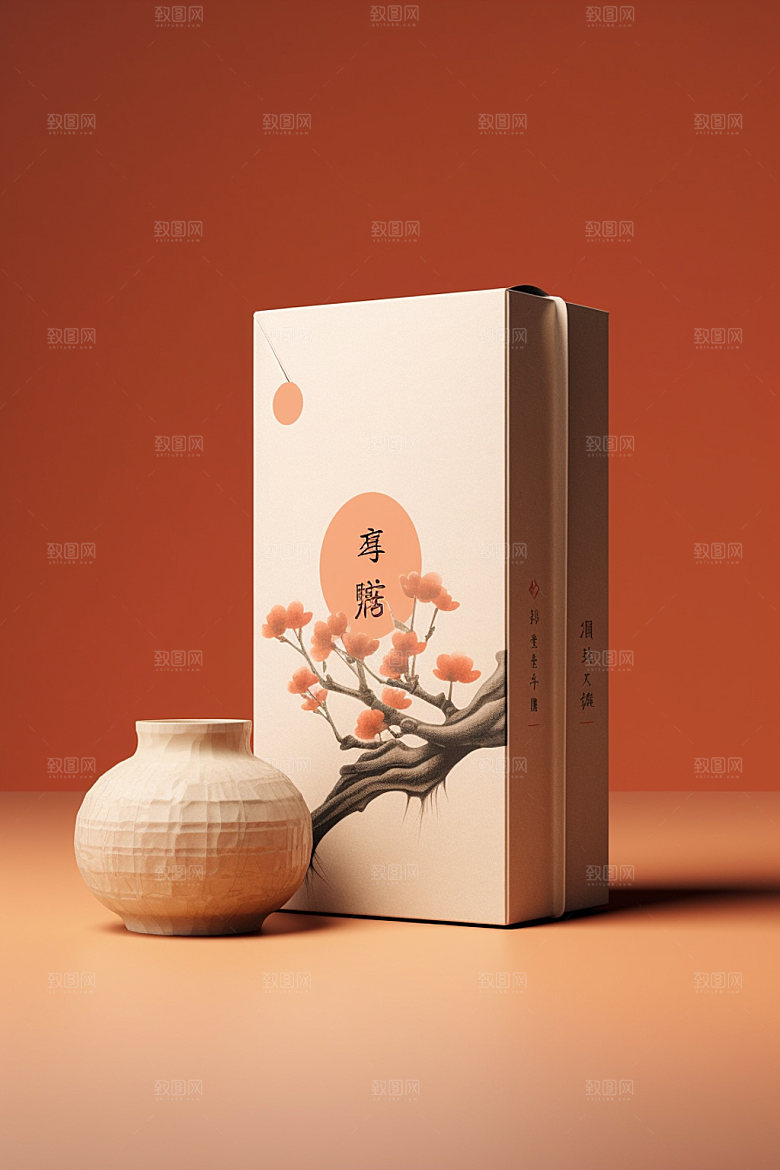茶叶包装立体茶叶罐模型