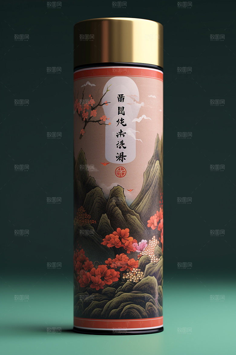 茶叶包装传统立体模型
