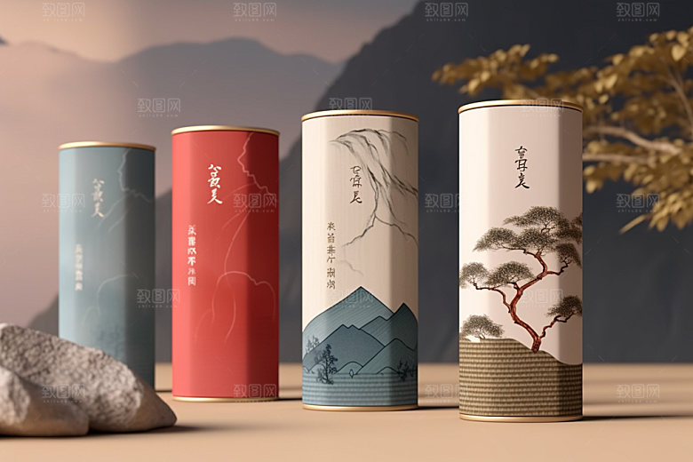 茶叶包装3D立体模型