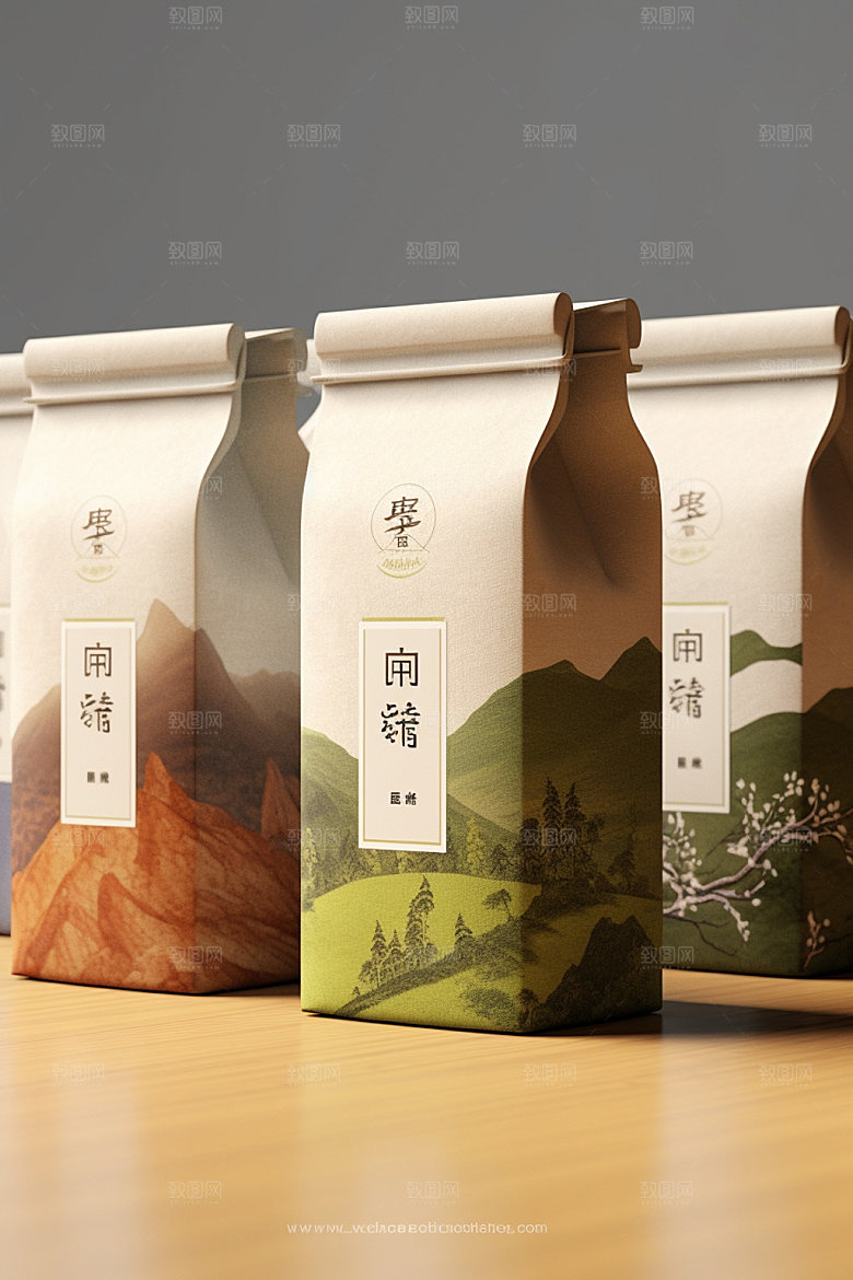 茶叶包装中式传统模型