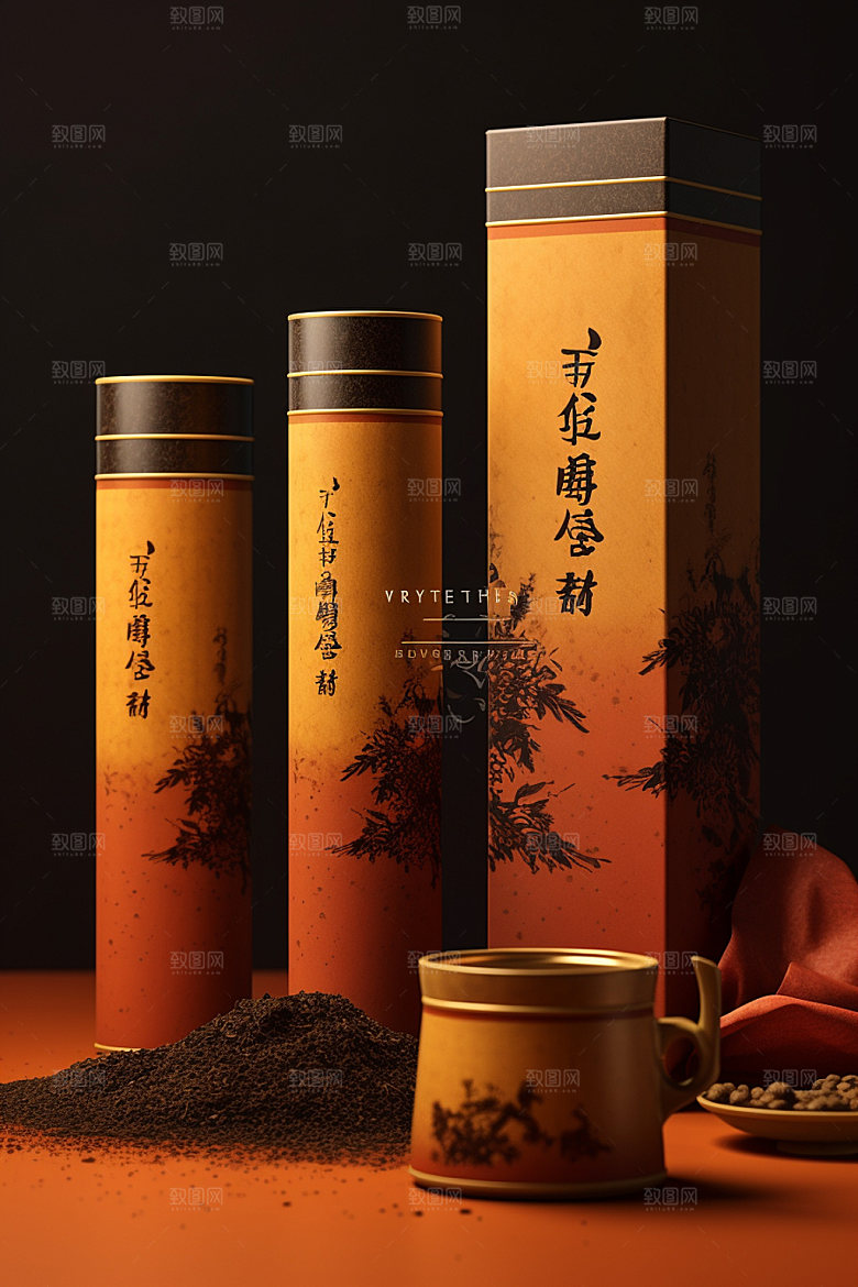 茶叶包装3D茶叶罐模型