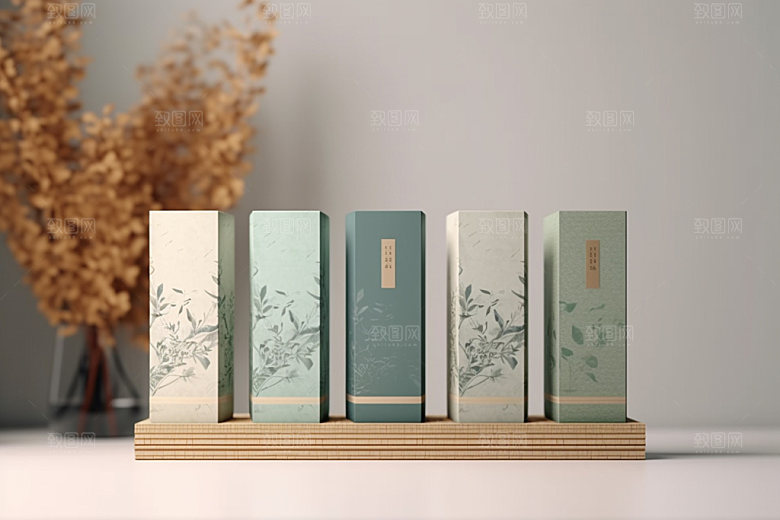 茶叶包装茶叶罐中国风模型