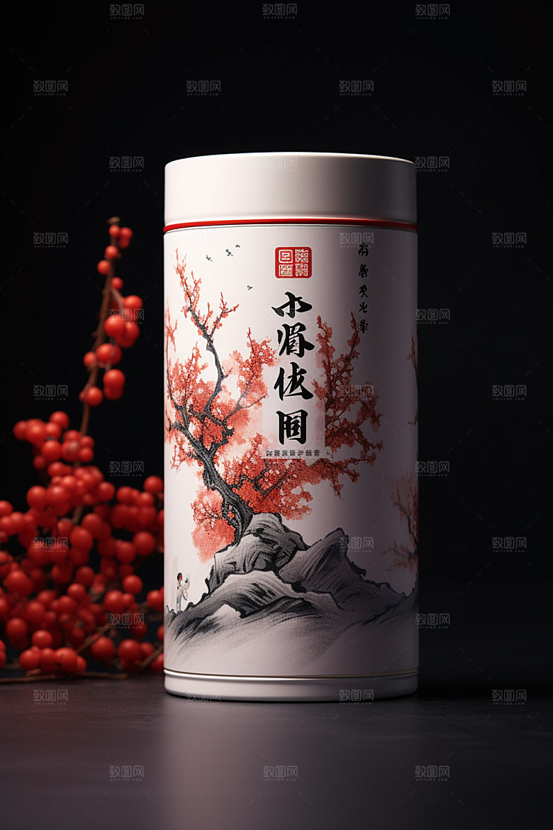 茶叶包装中国风中式模型
