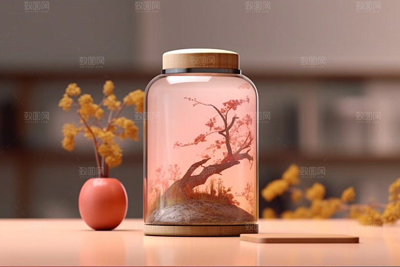 茶叶包装3D茶叶罐模型