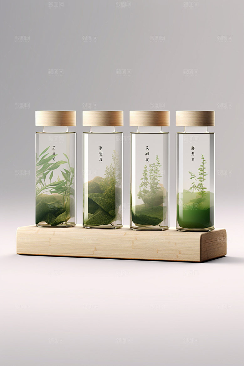 茶叶包装立体中式模型