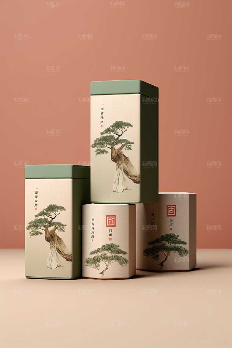 茶叶包装中式传统模型