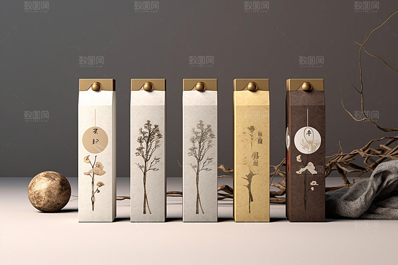 茶叶包装中国风立体模型