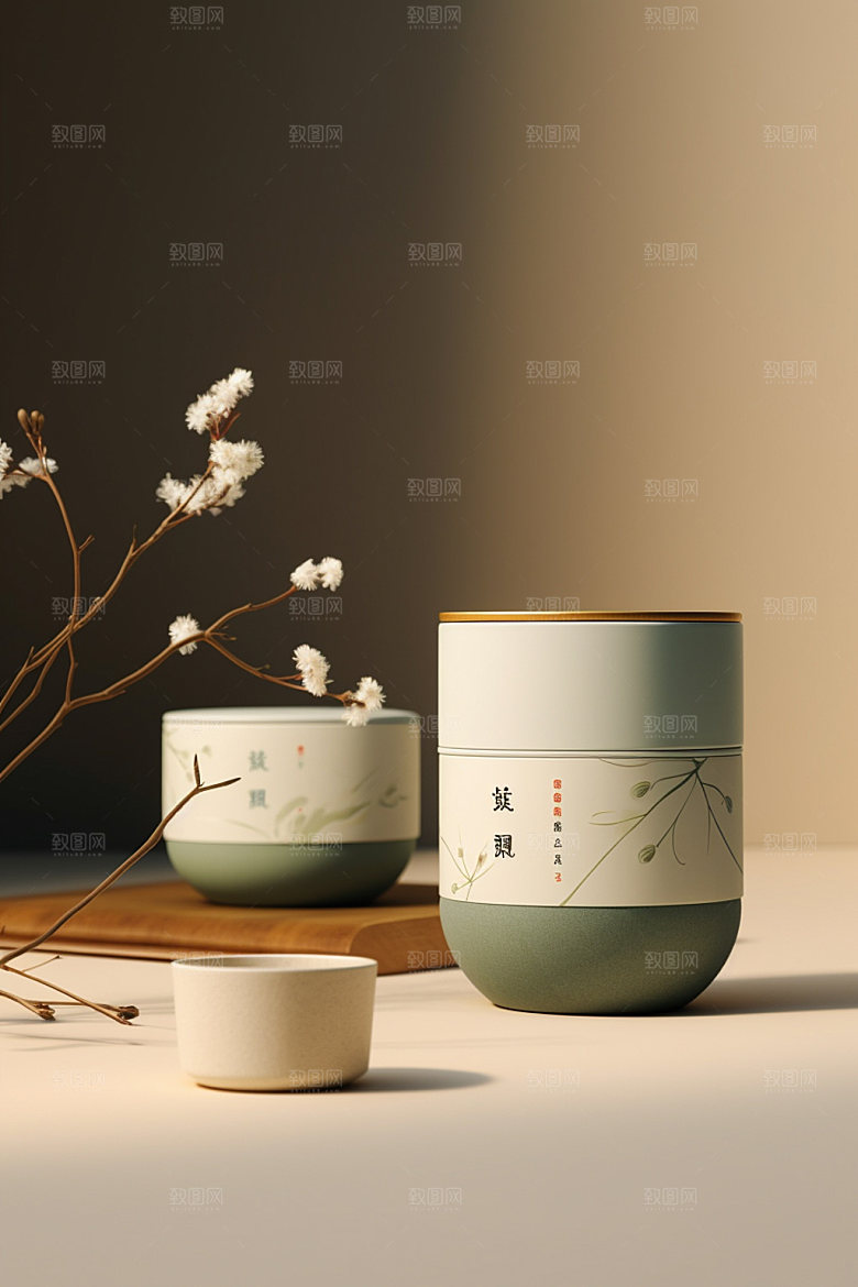茶叶包装包装设计茶叶罐模型