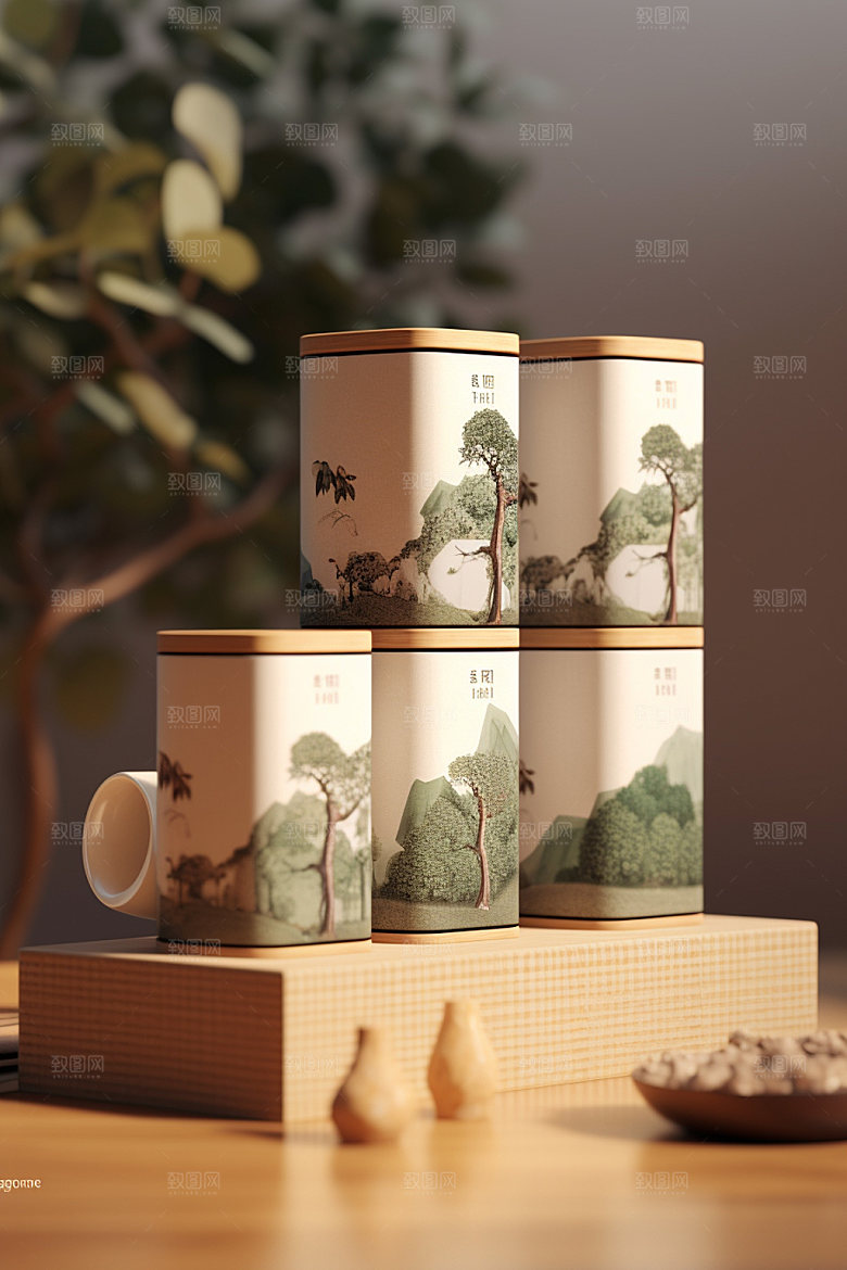 茶叶包装3D立体模型