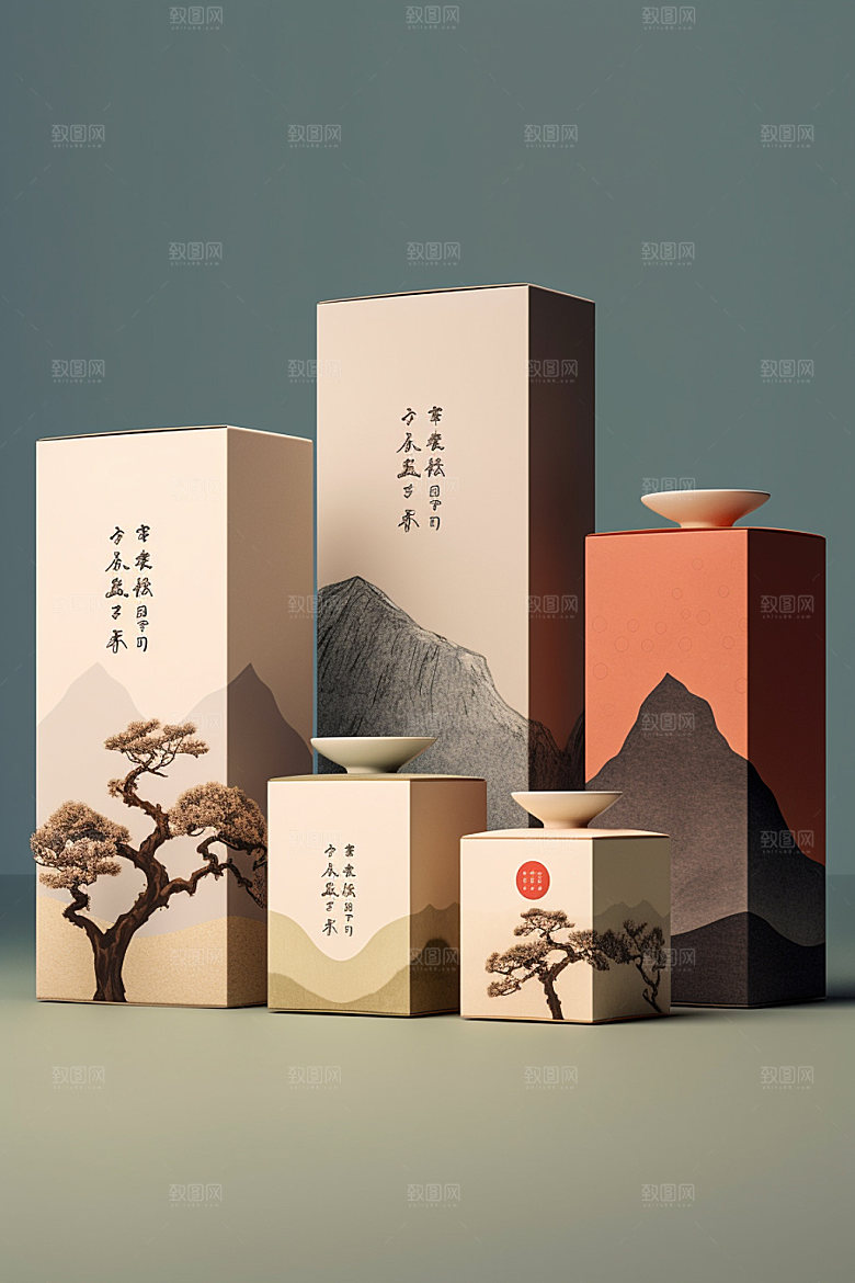 茶叶包装立体3D模型