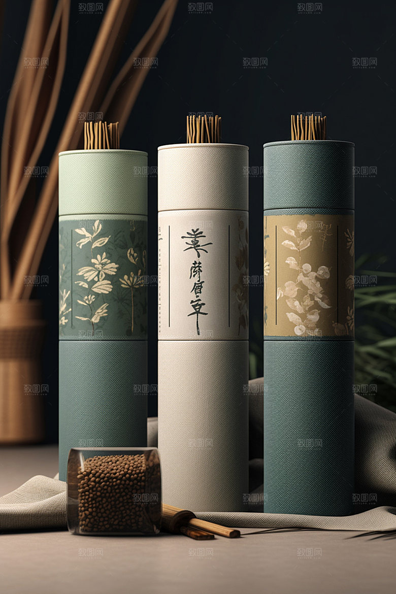 茶叶包装传统3D模型