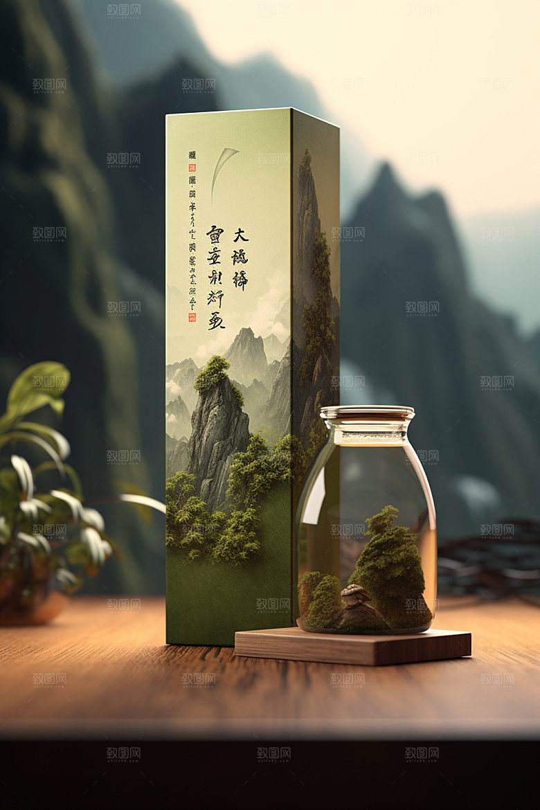 茶叶包装茶叶罐立体模型