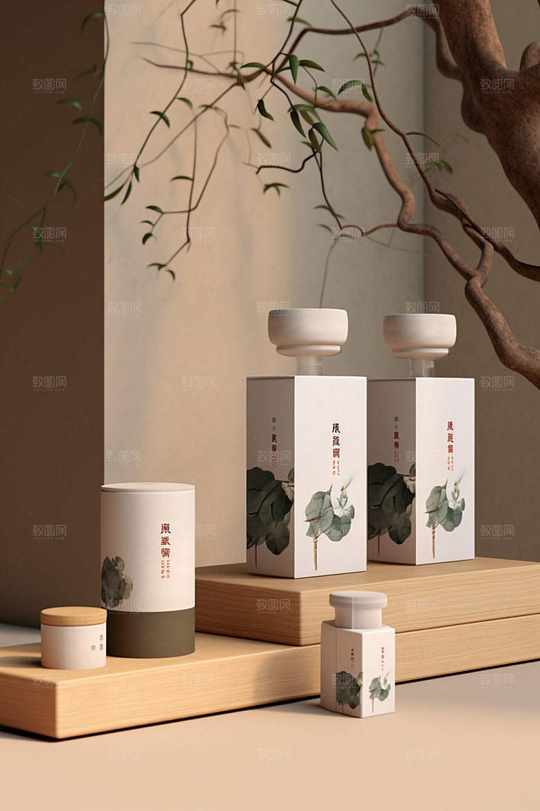 茶叶包装立体茶叶罐模型
