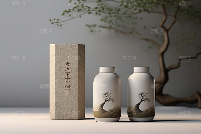 茶叶包装3D中式模型