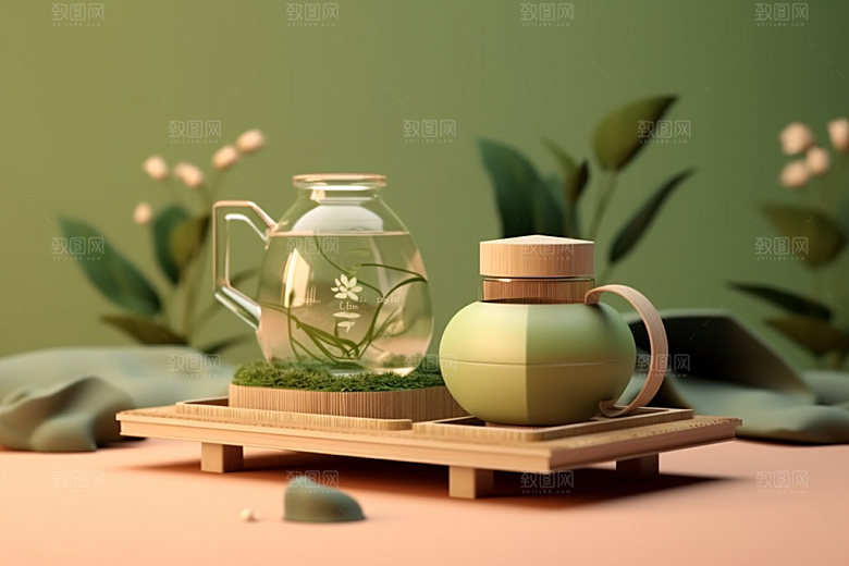 茶叶包装中国风3D模型