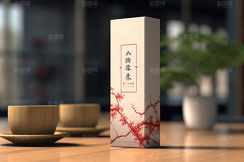 茶叶包装茶叶罐中国风模型