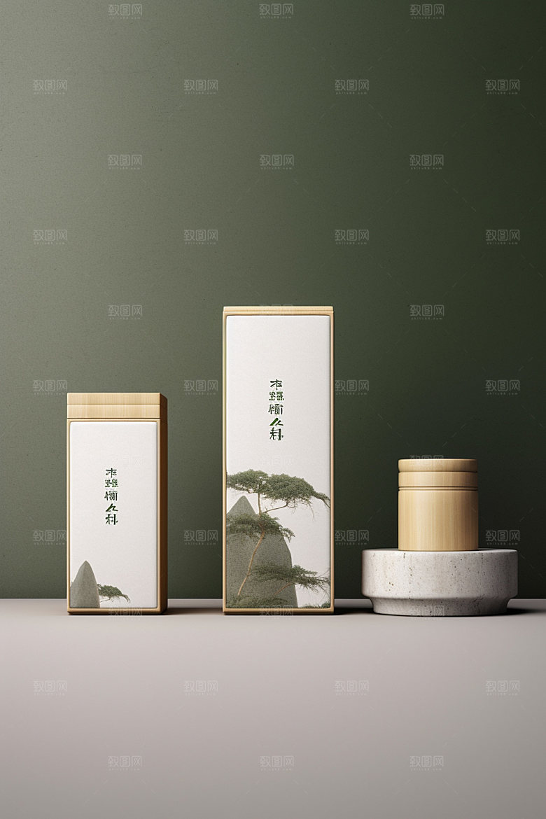 茶叶包装立体中国风模型