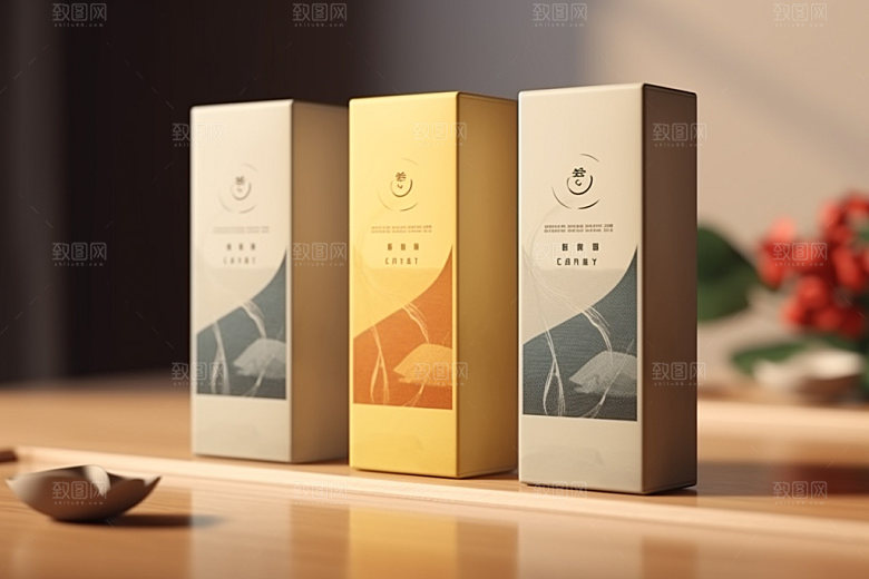茶叶包装立体中国风模型