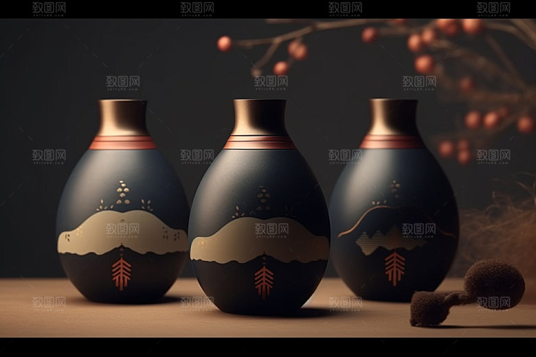 茶叶包装立体中国风模型