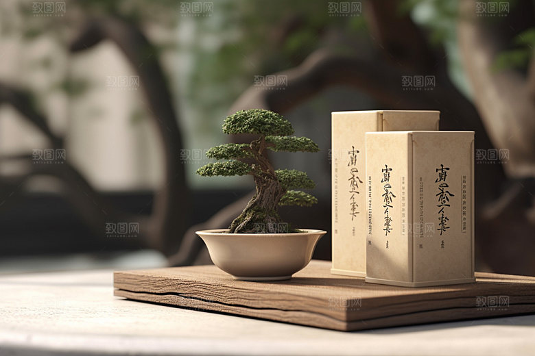 茶叶包装包装设计中国风模型