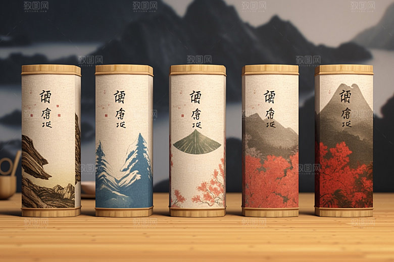 茶叶包装中式中国风模型