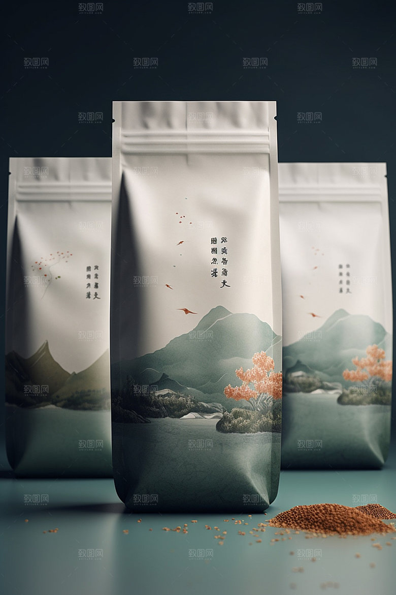 茶叶包装中国风传统模型