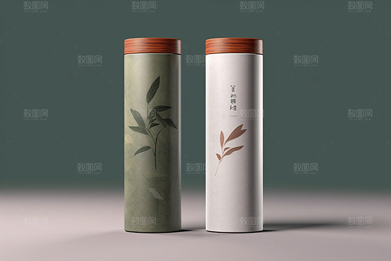 茶叶包装茶叶罐中国风模型
