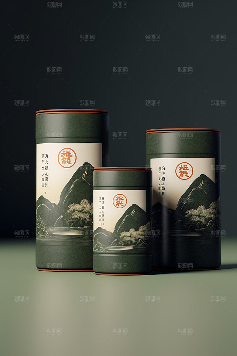 茶叶包装立体3D模型