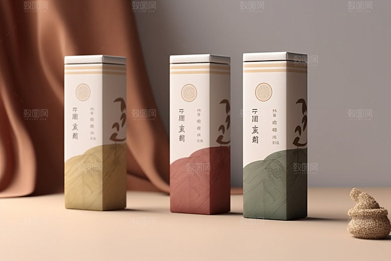 茶叶包装中国风茶叶罐模型