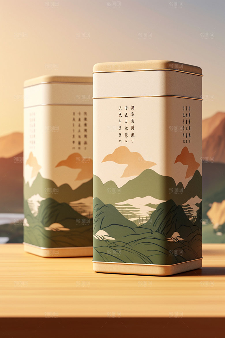 茶叶包装3D中式模型