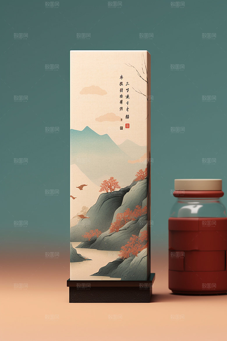 茶叶包装立体传统模型