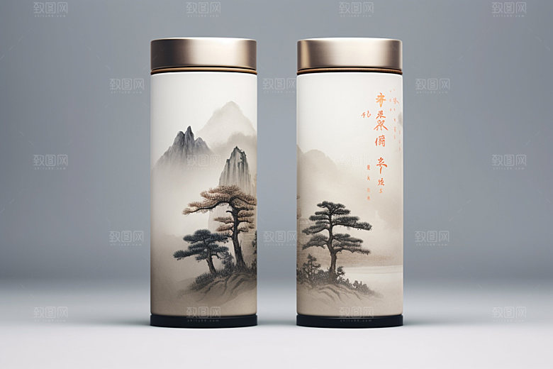 茶叶包装包装设计中式模型