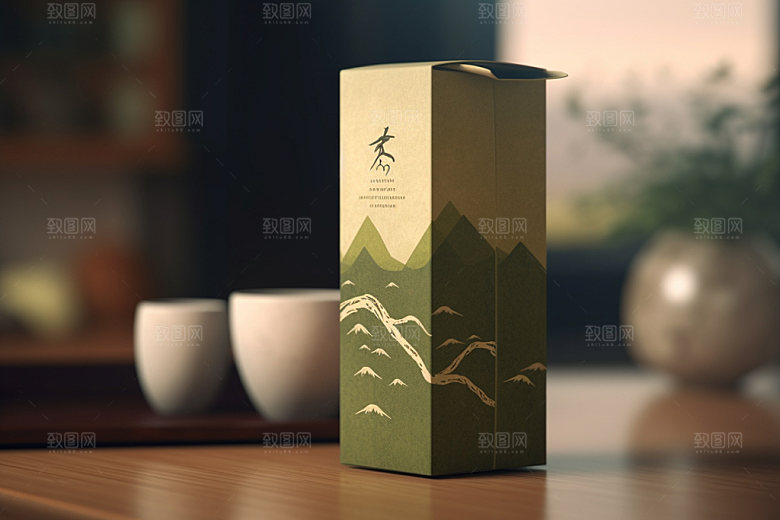 茶叶包装立体中国风模型