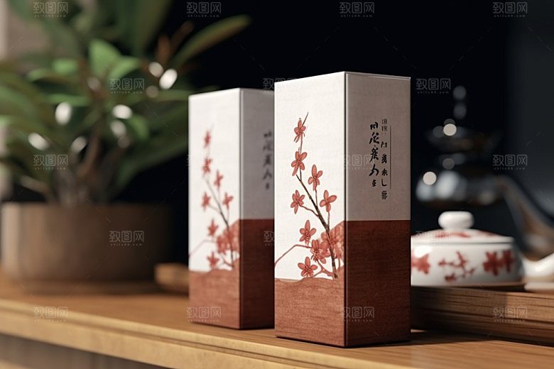 茶叶包装传统茶叶罐模型