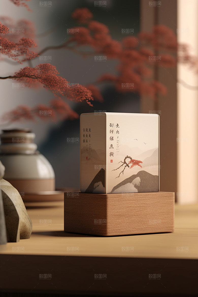 茶叶包装传统3D模型