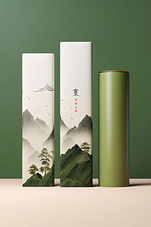 茶叶包装中式中国风模型