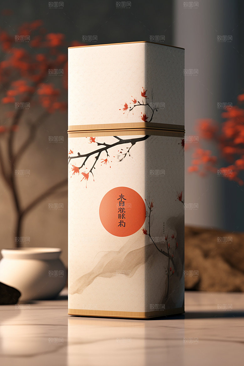 茶叶包装立体中式模型