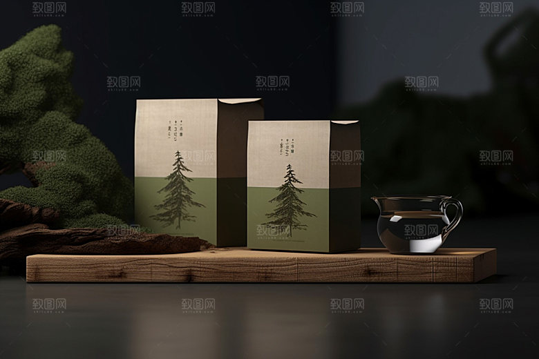 茶叶包装传统立体模型