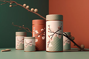 茶叶包装传统立体模型