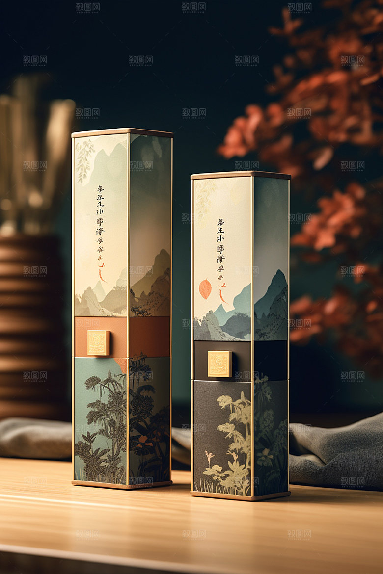 茶叶包装茶叶罐立体模型