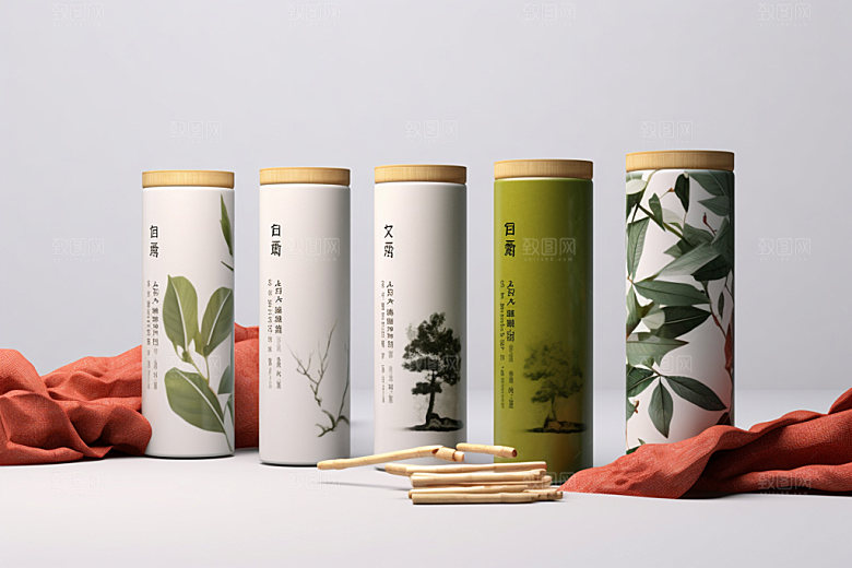 茶叶包装传统茶叶罐模型